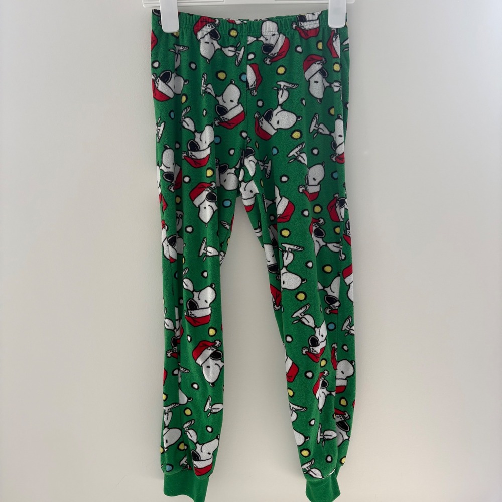 Peanuts Snoopy Christmas Pajama Pants Fleece Holiday‎ XS